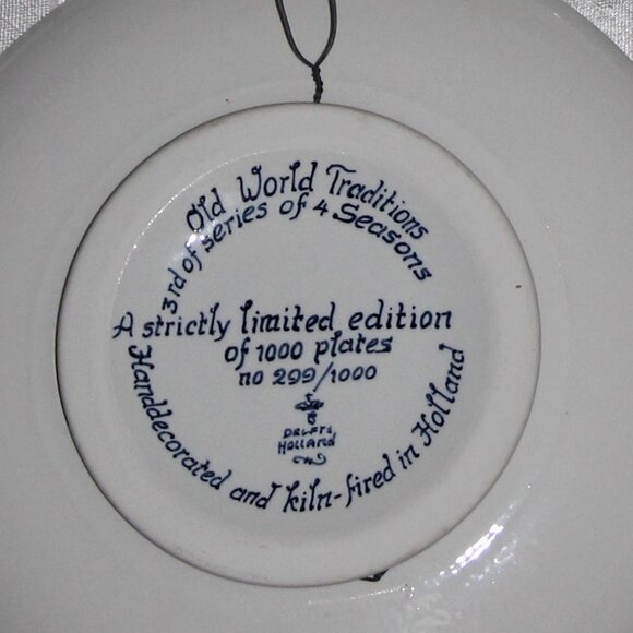 Delft Blue and White Plate | Autumn | Seasons Collection - Picture 5 of 11